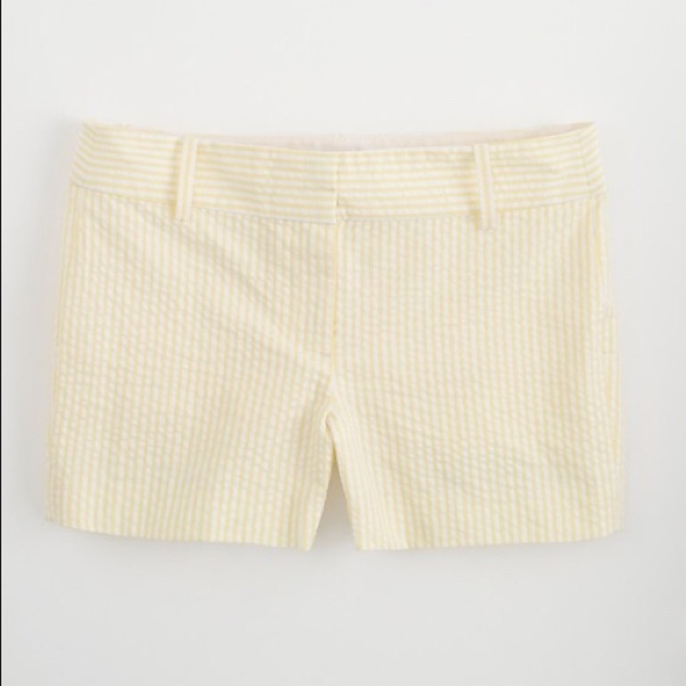 ❌SOLD❌J. Crew Factory Yellow Seersucker Shorts - Picture 5 of 5